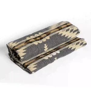 Alpaca Blanket Queen Size Geometric Boho Style