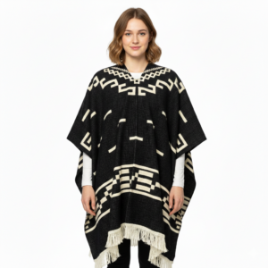 Clint Eastwood Alpaca Poncho Replica Handmade Black