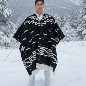 Clint Eastwood Alpaca Poncho Replica Handmade Black