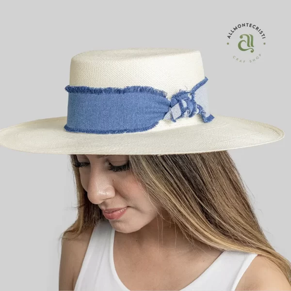 Panama Hat Handmade Lady Cordobes Jean Ecuador