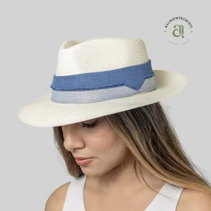 Panama Hat Toquilla Straw Original Classic Fedora for women