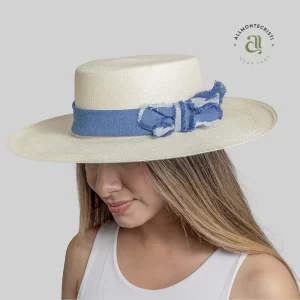 Toquilla Straw Hat Large Brim Women Ecuador
