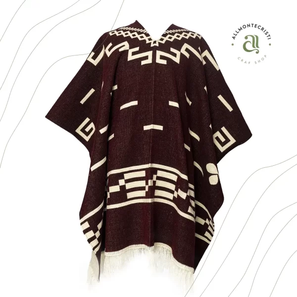 Poncho Alpaca Replica Clint Eatswood Suave Calido Vino