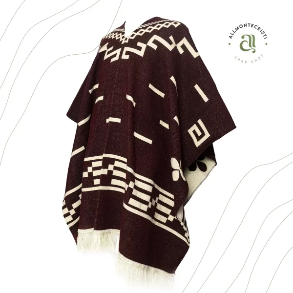 Poncho Alpaca Replica Clint Eatswood Suave Calido Vino