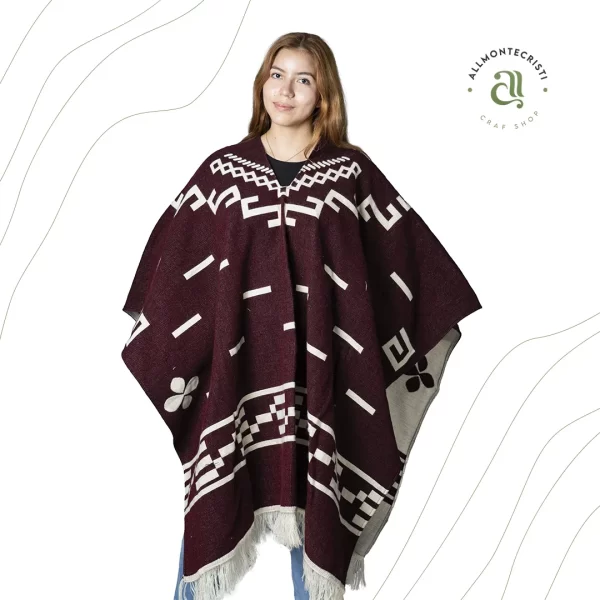 Poncho Alpaca Replica Clint Eatswood Suave Calido Vino