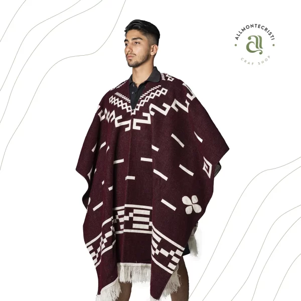 Poncho Alpaca Replica Clint Eatswood Suave Calido Vino