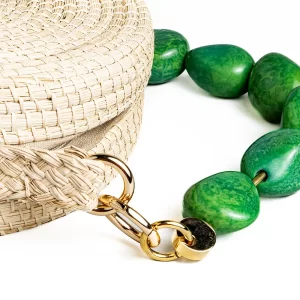 Handmade Toquilla Straw Bag Tagua Handle Handbag